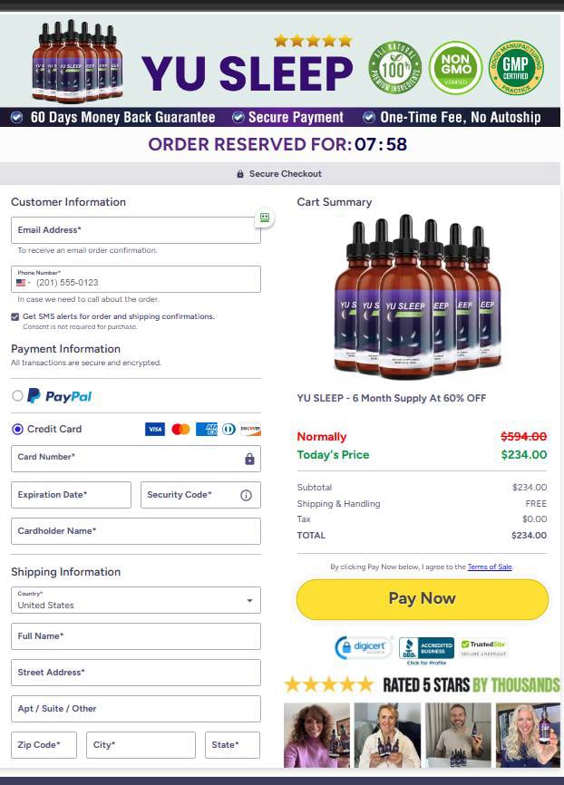Yu Sleep - Secure checkout
